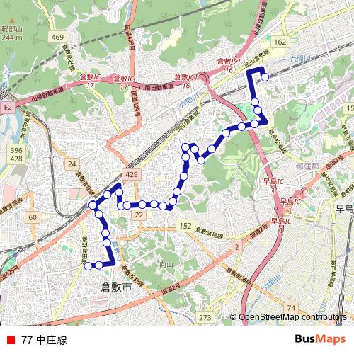 77 中庄線 bus Line Map
