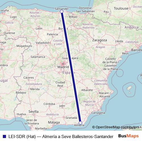 LEI-SDR (Hat) air Line Map