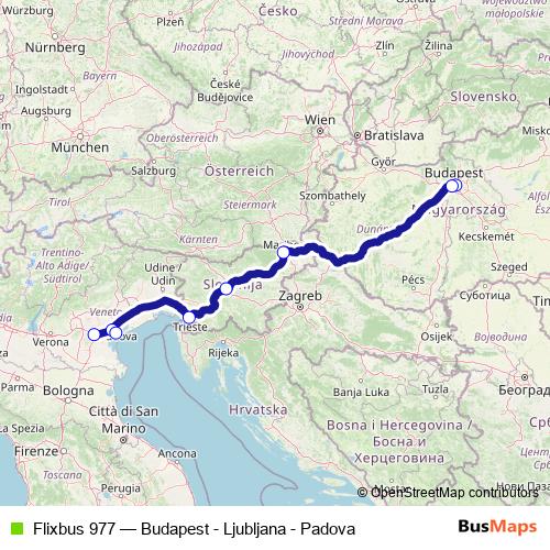 Flixbus 977 bus Line Map