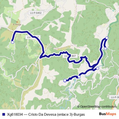 Xg618034 bus Line Map