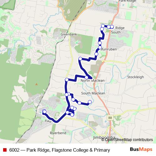 6002 bus Line Map