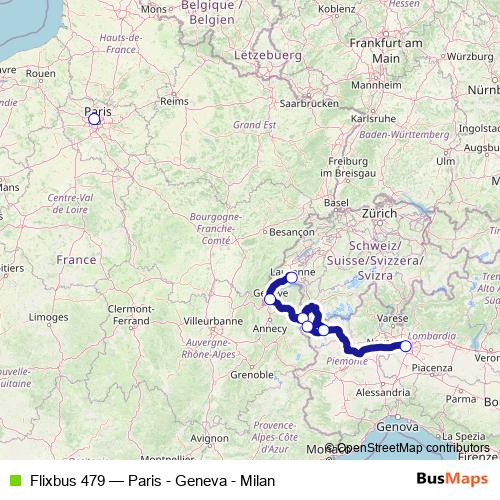 Flixbus 479 bus Line Map