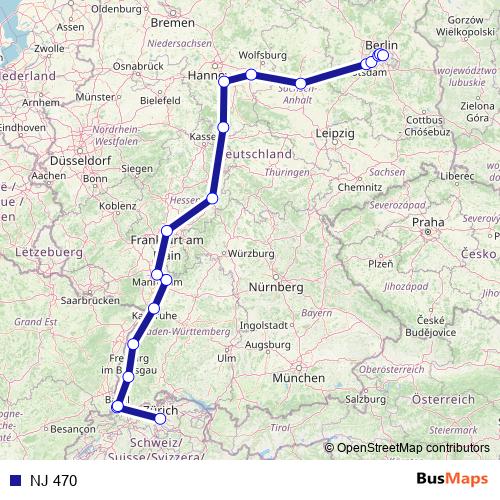 NJ 470 rail Line Map