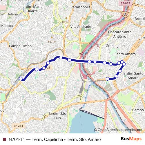 N704-11 bus Line Map