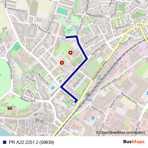 PR A22 2251 2 (59639) bus Line Map
