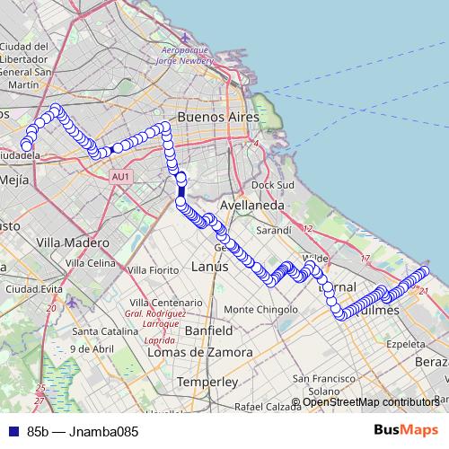 85b bus Line Map