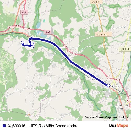 Xg680016 bus Line Map