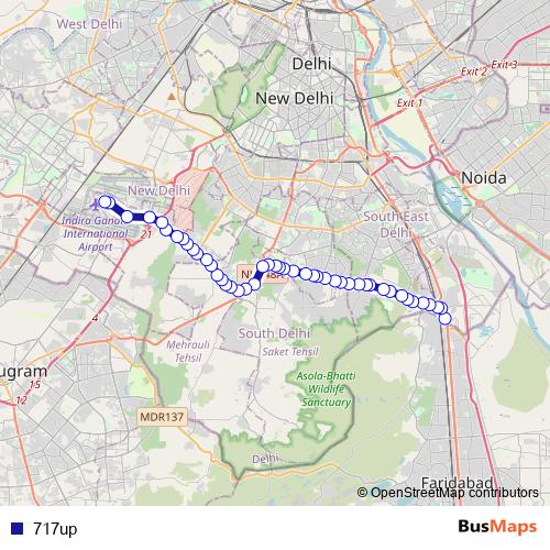 717up bus Line Map