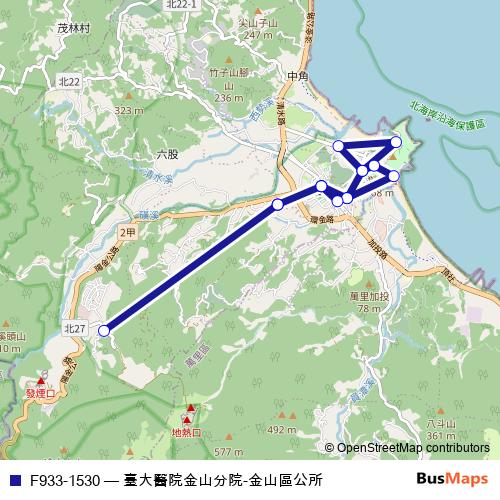 F933-1530 bus Line Map