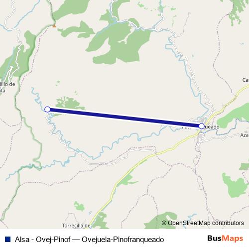 Alsa - Ovej-Pinof bus Line Map