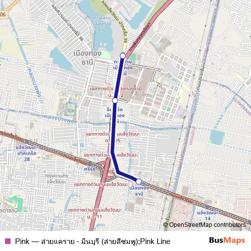Pink metro Line Map
