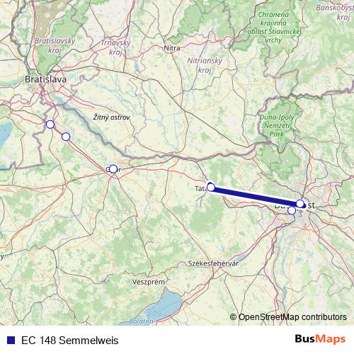 EC 148 Semmelweis rail Line Map