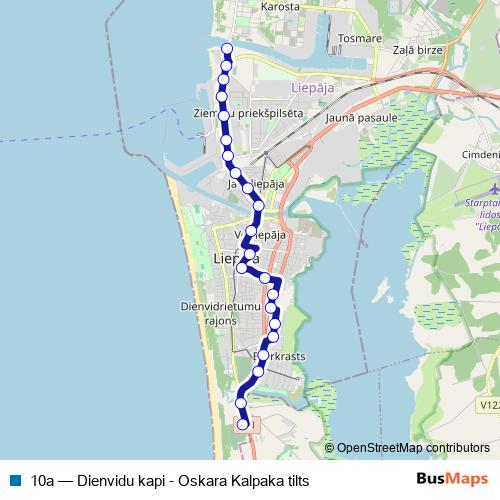 10a bus Line Map