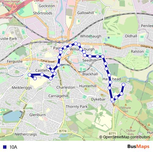 10A bus Line Map