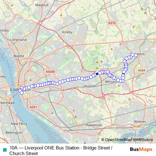 10A bus Line Map