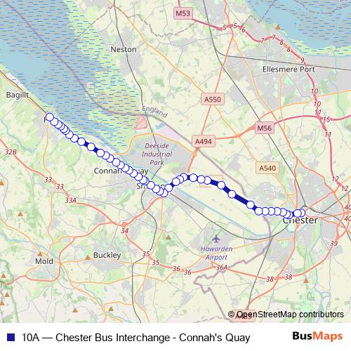 10A bus Line Map