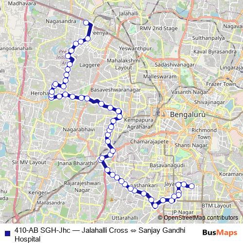 410-AB SGH-Jhc bus Line Map