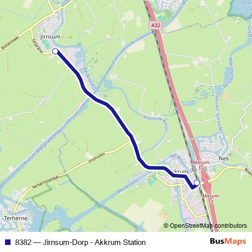 8382 bus Line Map