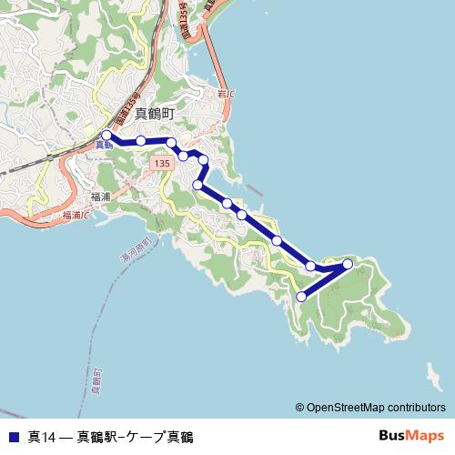 真14 bus Line Map