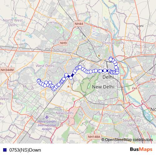 0753(NS)Down bus Line Map