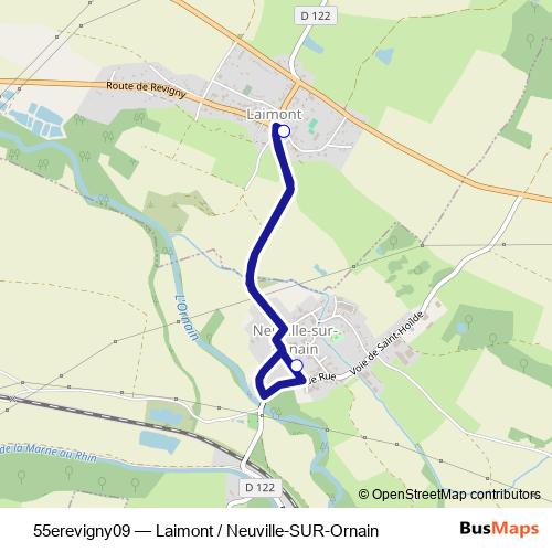 55erevigny09 bus Line Map