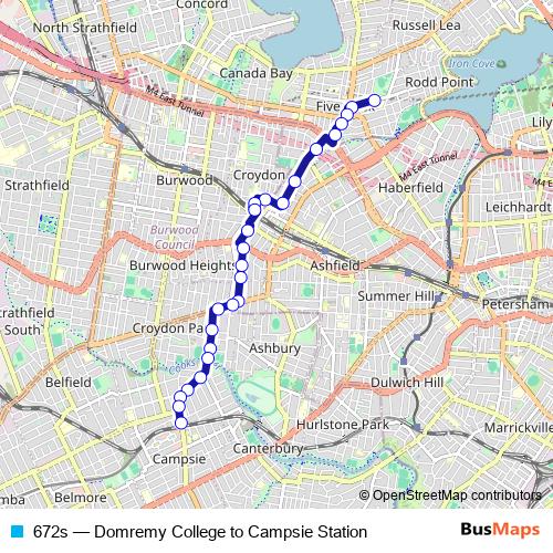 672s bus Line Map