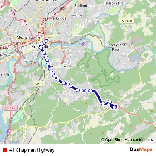 41 Chapman Highway bus Line Map