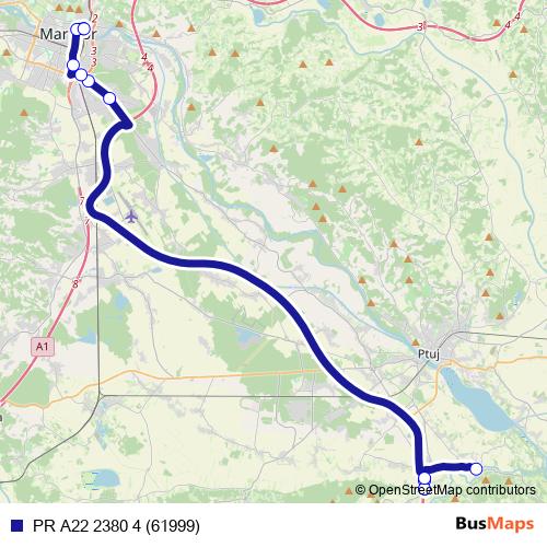 PR A22 2380 4 (61999) bus Line Map