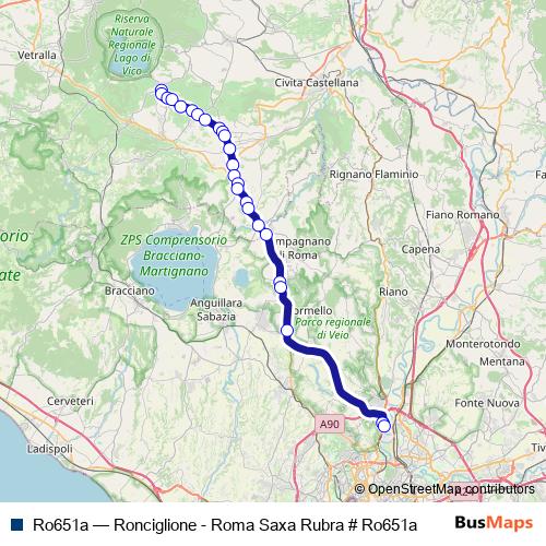 Ro651a bus Line Map