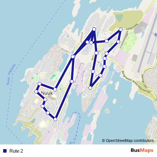 Rute 2 bus Line Map