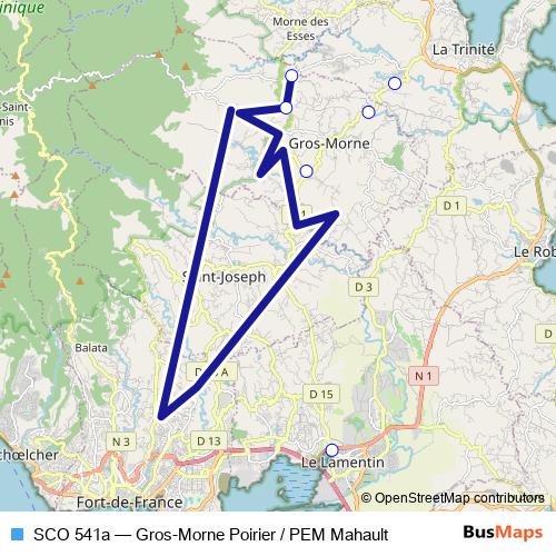 SCO 541a bus Line Map