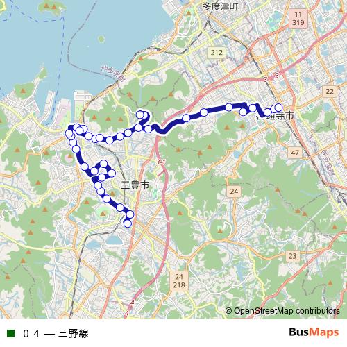０４ bus Line Map