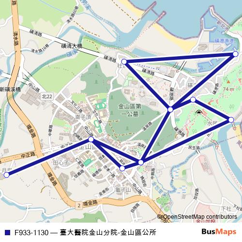F933-1130 bus Line Map