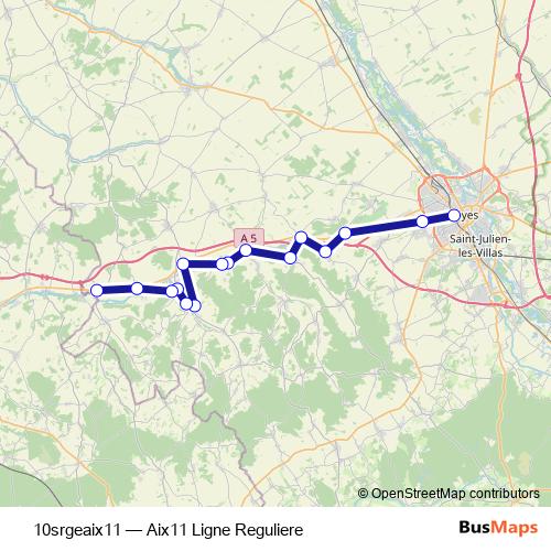 10srgeaix11 bus Line Map