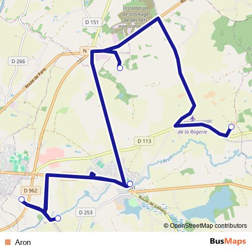 Aron bus Line Map