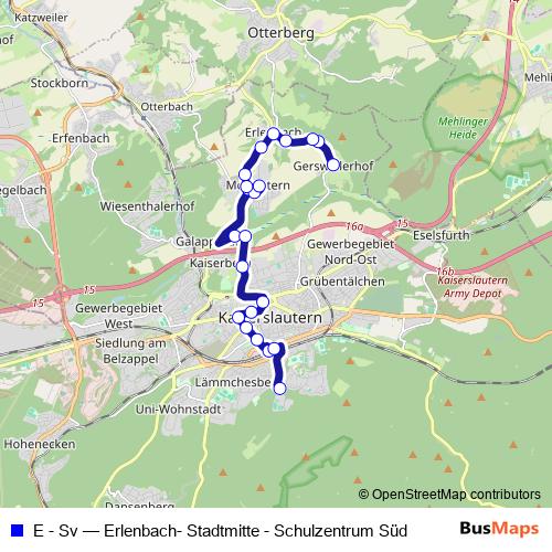 E - Sv bus Line Map