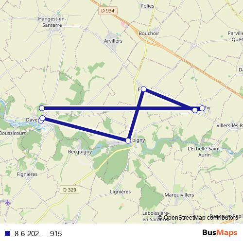 8-6-202 bus Line Map