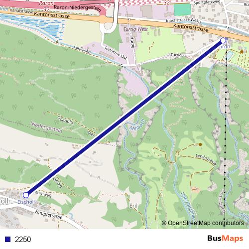 2250 cable-car Line Map