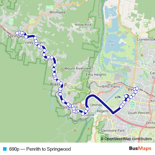 690p bus Line Map