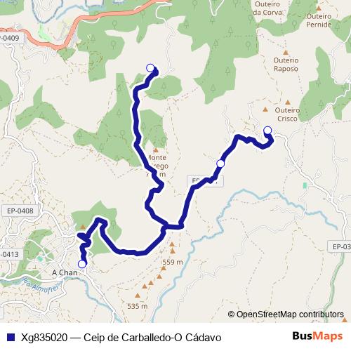 Xg835020 bus Line Map