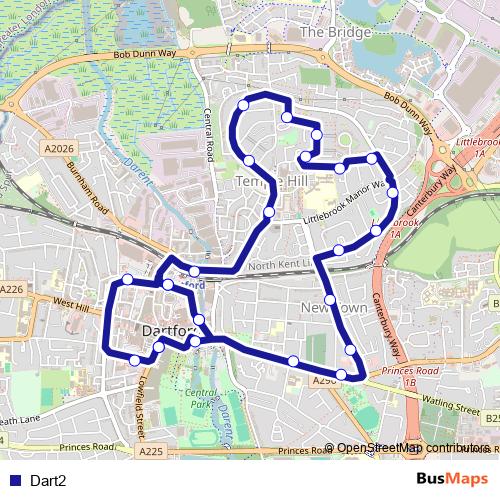Dart2 bus Line Map