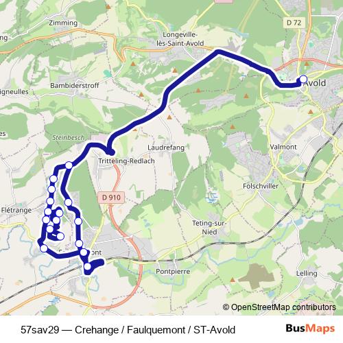 57sav29 bus Line Map