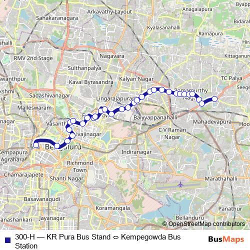300-H bus Line Map
