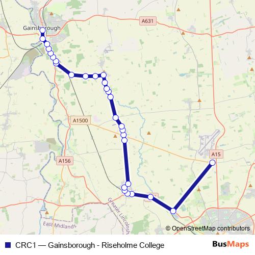 CRC1 bus Line Map