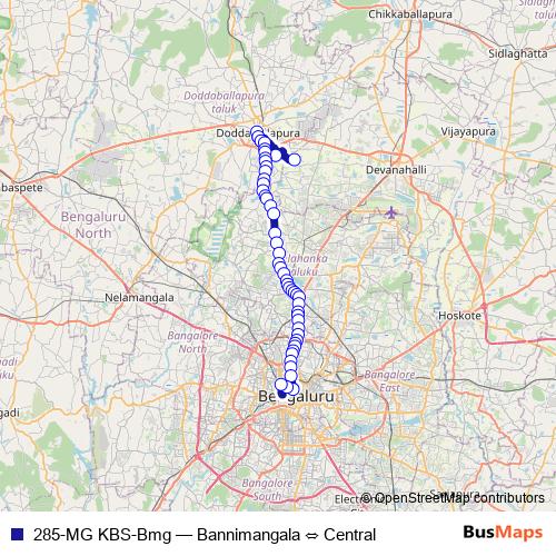 285-MG KBS-Bmg bus Line Map
