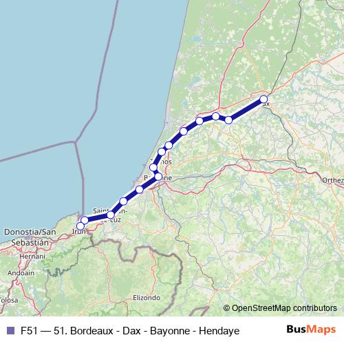 F51 rail Line Map