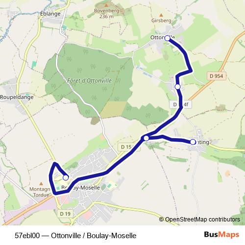 57ebl00 bus Line Map