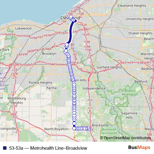 53-53a bus Line Map