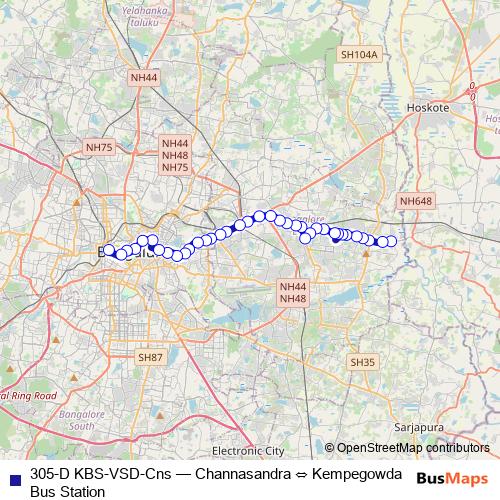 305-D KBS-VSD-Cns bus Line Map