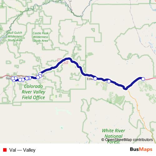 Val bus Line Map